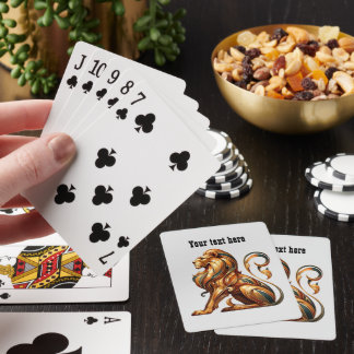 Jeu De Cartes Amoureux de l'Art Déco lion personnalisable