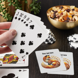 Jeu De Cartes Amoureux de l'Art Déco Renard personnalisable