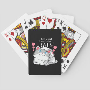 Jeu De Cartes Amoureux des chats Juste Une Fille Qui Aime Le Cha