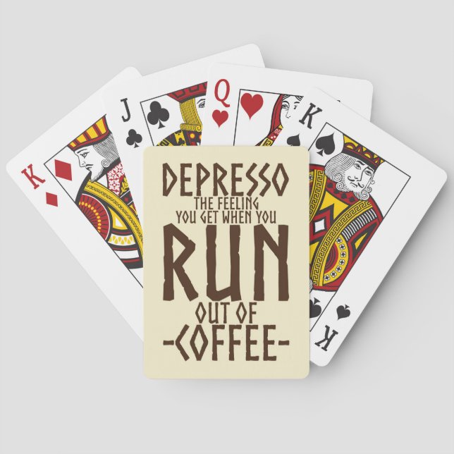 Jeu De Cartes Amoureux du café Artwork Depresso (dos)