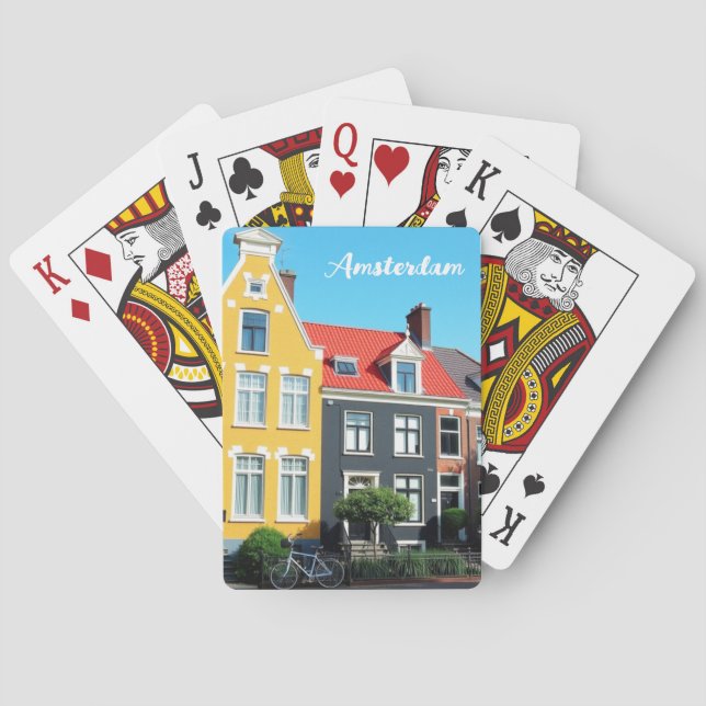 Jeu De Cartes Amsterdam Holland Houses Travel souvenir (dos)