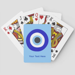 Jeu De Cartes Amulette de chance Porte-bonheur symbolique Œil bl