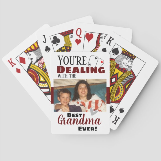 Jeu De Cartes Amusant avec la meilleure photo de grand-mère (dos)