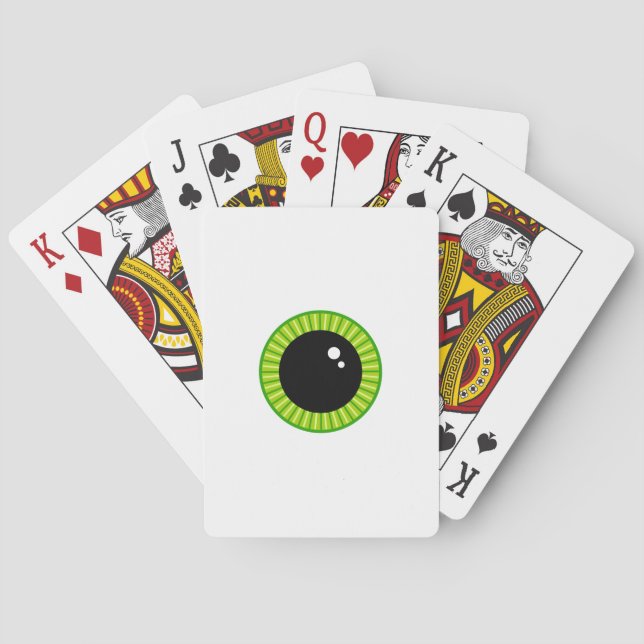 Jeu De Cartes Amusant Big Eyeball Vert (dos)