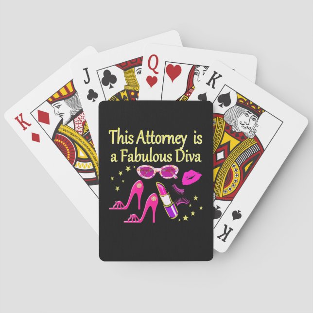 JEU DE CARTES AMUSANT ET FABULEUX ATTORNEY DIVA DESIGN (dos)