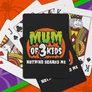 Jeu De Cartes Amusante Halloween Rien ne me fait peur Maman de 3