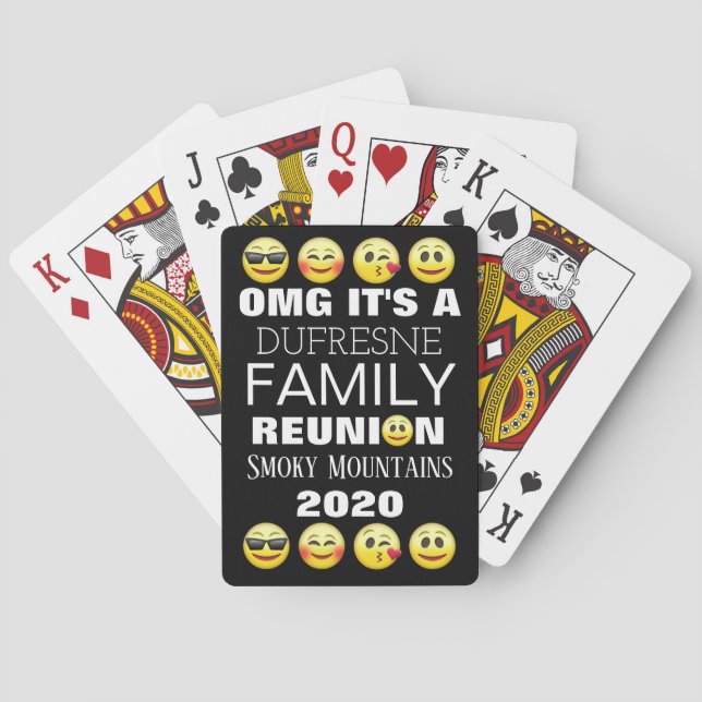 Jeu De Cartes Amusants Emojis Réunion familiale (dos)