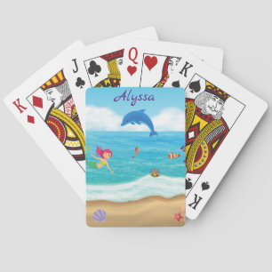 Jeu De Cartes Amusement dans le soleil Mermaid Dolphin Beach Per