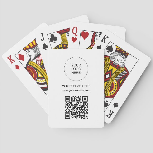 Jeu De Cartes Analyser le code-barres personnalisé Code QR - Log (dos)