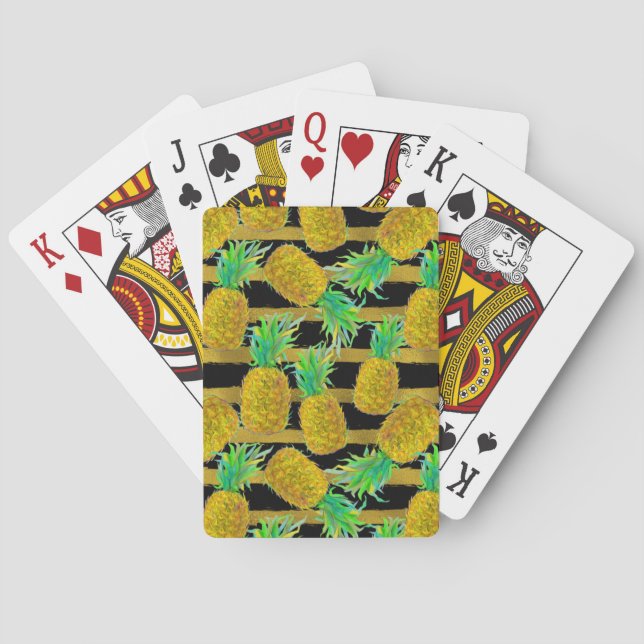 Jeu De Cartes Ananas D'Or Sur Les Grilles (dos)