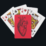 Jeu De Cartes Anatomie cardiaque Science Arrière - plan rouge<br><div class="desc">Science de l'anatomie cardiaque Arrière - plan rouge par TRowanDesign</div>
