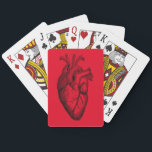 Jeu De Cartes Anatomie cardiaque Science Arrière - plan rouge<br><div class="desc">Science de l'anatomie cardiaque Arrière - plan rouge par TRowanDesign</div>