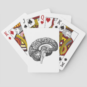 Jeu De Cartes Anatomie médicale vintage illustration cerveau hum