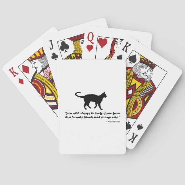 Jeu De Cartes Ancien proverbe de chat (dos)