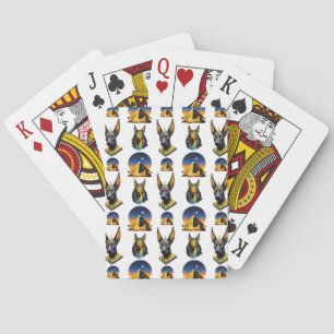 Jeu De Cartes Ancienne Egypte Pyramide Anubis Motif Design