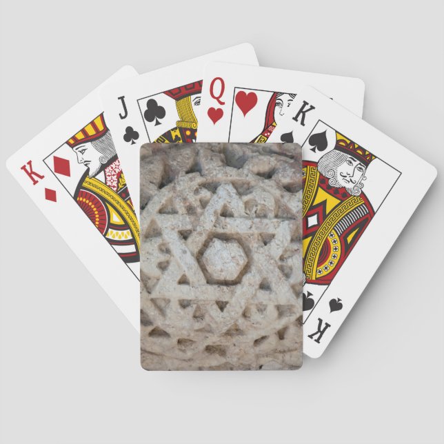 Jeu De Cartes Ancienne étoile de David sculptant, Israël (dos)