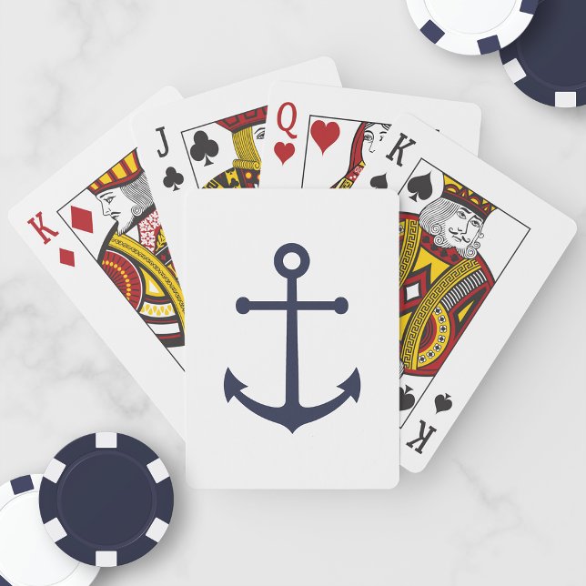 Jeu De Cartes Ancre bleue marine (Créateur téléchargé)