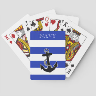 Jeu De Cartes Ancre de marine - personnalisez avec un nom ou aut