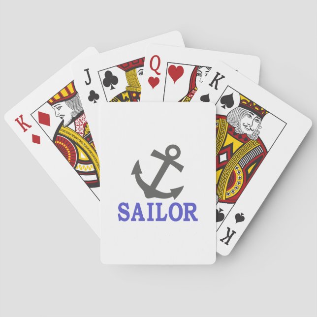 Jeu De Cartes Ancre maritime (dos)