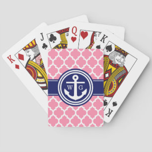 Jeu De Cartes Ancre Marocaine Q Bleu Marine