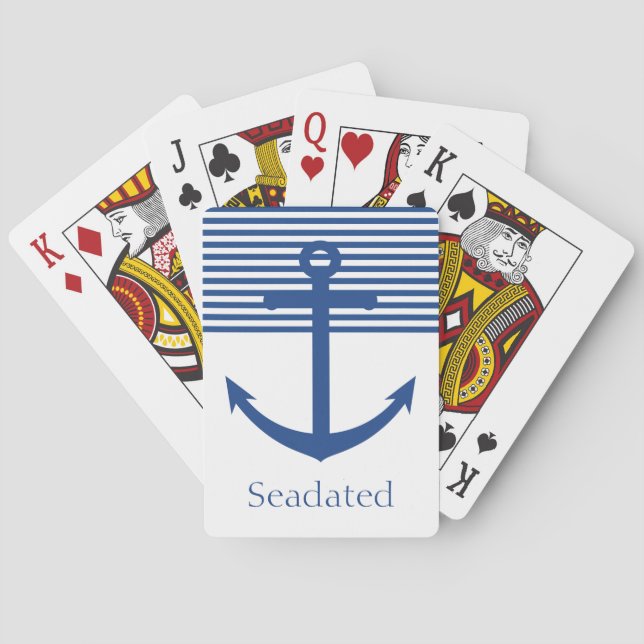 Jeu De Cartes Ancre nautique Bicyclette Jouer Classic Cartes de  (dos)