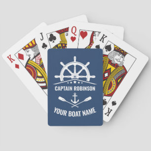 Jeu De Cartes Ancre nautique Oars Helm Capitaine et nom de batea