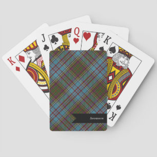 Jeu De Cartes Anderson Clan Tartan Plaid Motif écossais