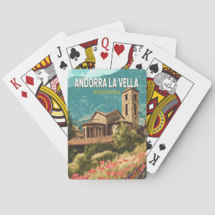 Jeu De Cartes Andorra la Vella Travel Art Vintage