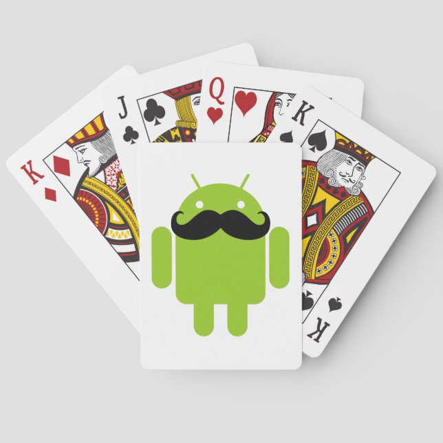 Jeu De Cartes Android Robot Moustache (dos)