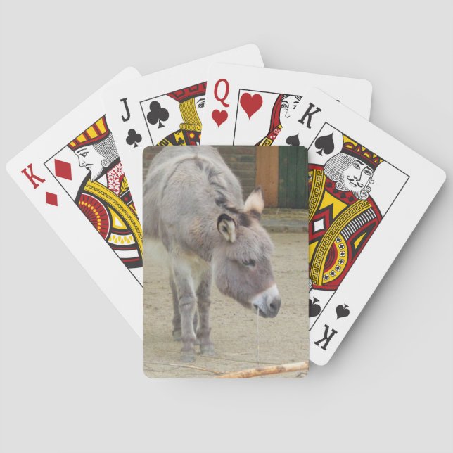 Jeu De Cartes Âne doux, Gris animal, Famille de chevaux (dos)