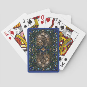 Jeu De Cartes Âne, Verre Coloré de Broussailles Arides