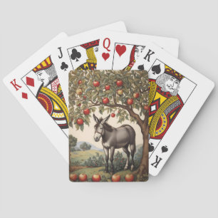 Jeu De Cartes Âne vintage Sous Un Pommier