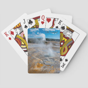 Jeu De Cartes Anémone et vieux geysers fidèles qui s'effondrent