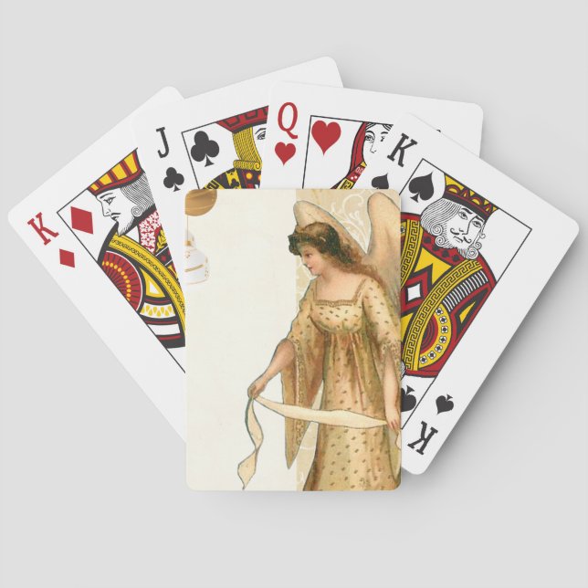 Jeu De Cartes Ange de Noël et ornements (dos)