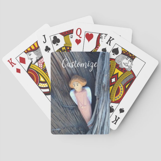 Jeu De Cartes Ange sculpté dans l'arbre Thunder Cove (dos)