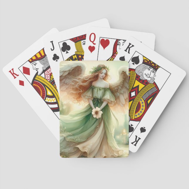 Jeu De Cartes Ange Sérénité Trèfle (dos)