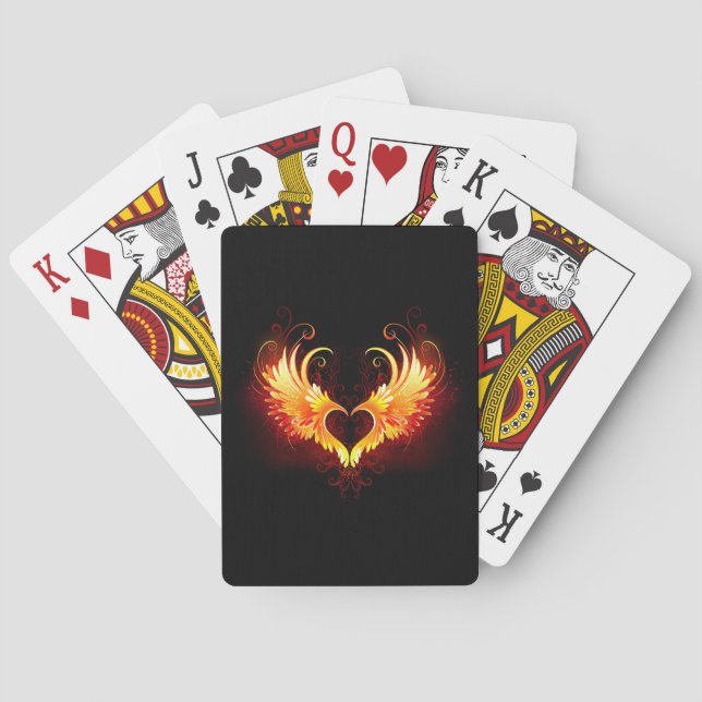 Jeu De Cartes Angel Fire Heart with Wings (dos)