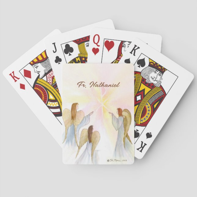 Jeu De Cartes Angels religieux personnalisés (dos)