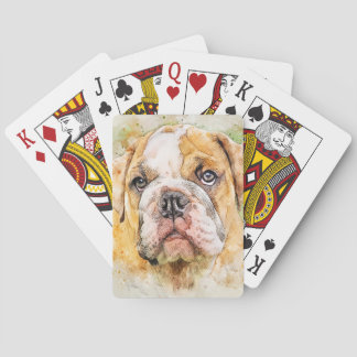 Jeu De Cartes Anglais Bulldog Art Jouer des cartes