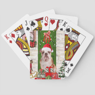 Jeu De Cartes Anglais Bulldog Christmas Classic Playing Cards