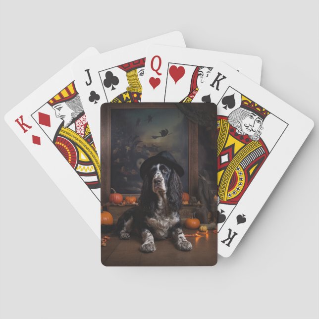 Jeu De Cartes Anglais Cocker Espagnol Citrouille Halloween effra (dos)