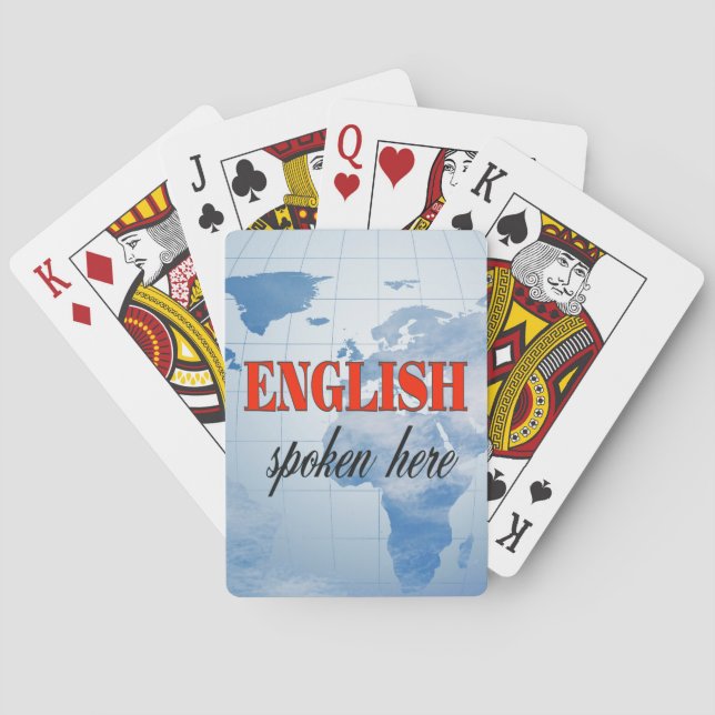 Jeu De Cartes Anglais parlé ici terre nuageuse (dos)