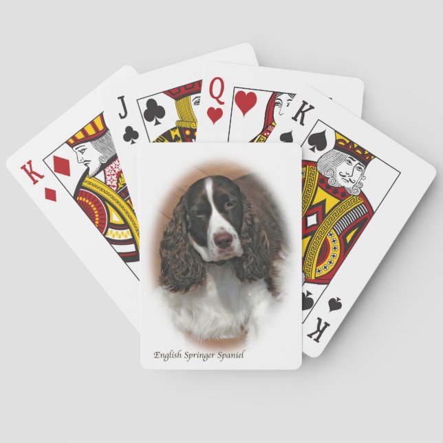 Jeu De Cartes Anglais Springer Spaniel Jouer Cartes (dos)
