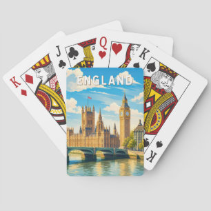 Jeu De Cartes Angleterre Royaume-Uni Illustration Voyage Art