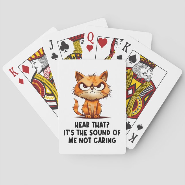 Jeu De Cartes Angry Stress Chat Funny Stress Meme pour Amoureux  (dos)