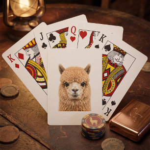 Jeu De Cartes Animal d'alpaga adorable et duveteux