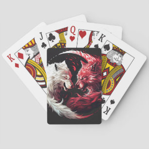 Jeu De Cartes Animal Fantastique de l'Esprit du Loup de l'Ombre