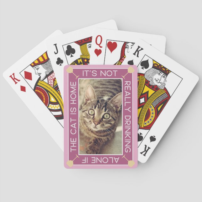 Jeu De Cartes Animal personnalisé | Drôle | Boire Avec Le Chat (dos)