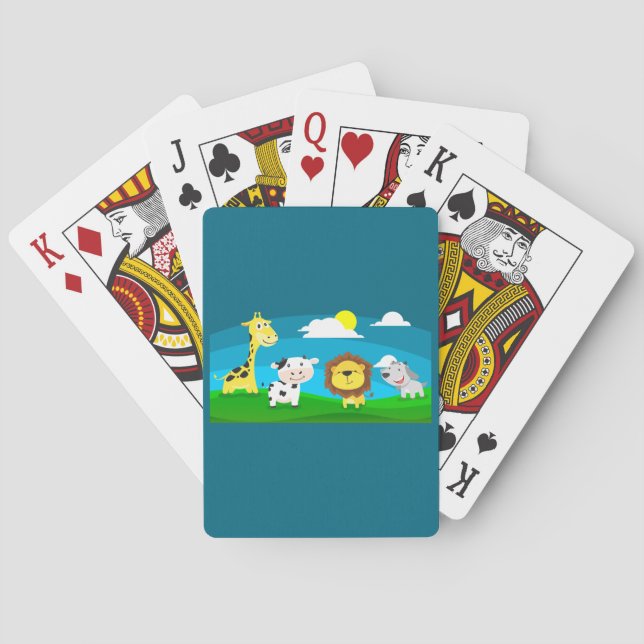 Jeu De Cartes Animaux de dessin animé       (dos)