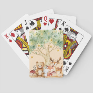 Jeu De Cartes Animaux de la forêt boisée Enfants Jouant aux cart